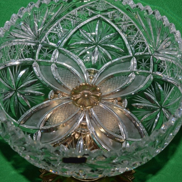 Vase Crystal bowl by LOEVSKY & LOEVSKY  Made in U.S.A.  1960s - Picture 6 of 8